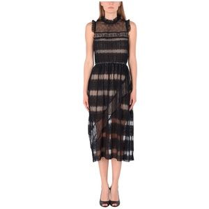 foxiedox melina black lace midi dress